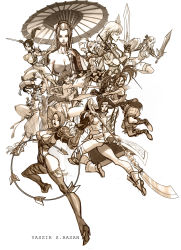 6+girls absurdres amy_sorel arm_blade blonde_twist boots breasts brown_theme cassandra_alexandra chai_xianghua cleavage drill_hair fighting_stance goddess_bracelet goddess_headdress goddess_robe halberd harem_pants hat high_heels highres isabella_valentine large_breasts md5_mismatch monochrome multiple_girls namco oil-paper_umbrella omega_sword pants polearm ponytail resized resolution_mismatch see-through seeso2d seong_mi-na setsuka shield shoes short_sword short_twintails sophitia_alexandra soul_calibur soulcalibur soulcalibur_ii soulcalibur_iii soulcalibur_iv source_smaller sword taki_(soulcalibur) talim tattoo thigh_boots thighhighs tira_(soulcalibur) tonfa twin_drills twintails umbrella upscaled weapon whip whip_sword rating:Sensitive score:18 user:danbooru