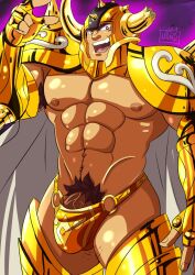  armor bara gold_armor highres nipples pornography saint_seiya tagme taurus_aldebaran yaoi  rating:Explicit score:1 user:psyduck300
