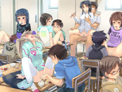 5girls 6+boys ahegao bento blue_panties blush bottomless breasts censored child_on_child classroom cum cum_in_pussy desk fingering flat_chest food fucked_silly glasses grabbing grabbing_another&#039;s_breast group_sex head_back heavy_breathing hetero hikari_club indoors large_breasts loli long_hair mary_janes mosaic_censoring multiple_boys multiple_girls orgy panties panties_around_leg penis polka_dot polka_dot_panties ponytail pussy pussy_juice saliva school school_desk sex shoes short_hair shota spread_legs striped_clothes striped_panties sweat teacher teacher_and_student thighhighs trembling twintails underwear uwabaki vaginal white_legwear rating:Explicit score:1069 user:razorlol