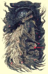  bloodborne cape commentary dated english_commentary from_side furry furry_male hands_up highres monster no_humans open_mouth shimhaq signature solo vicar_amelia werewolf  rating:General score:8 user:danbooru