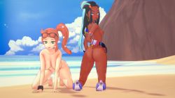 2girls 3d ass beach breasts creatures_(company) game_freak highres multiple_girls nail_polish nessa_(pokemon) nintendo nipples nude pokemon pokemon_(game) pokemon_swsh pussy sonia_(pokemon) rating:Explicit score:21 user:DoctorWasabi