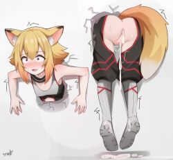 1girl after_anal after_rape after_vaginal aftersex animal_ears anus blush boppin cleft_of_venus clothed_sex clothing_cutout commission commissioner_upload cum cum_in_ass cum_in_pussy cum_on_clothes female_focus flat_chest fox_ears fox_girl fox_spirit fox_tail from_behind helpless highres japanese_clothes loli multiple_views non-web_source original pussy sarayah stuck sweat tail through_wall trembling trembling_legs uncensored rating:Explicit score:331 user:danbooru