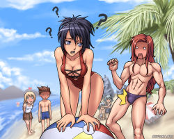  00s 3boys 3girls ? abs angry ball beach beachball bent_over black_hair black_male_swimwear black_swim_briefs blonde_hair blue_hair blue_male_swimwear blue_swim_trunks blush breasts brown_hair bulge cleavage colette_brunel confused covering_one_eye curvy day erection erection_under_clothes everyone fujibayashi_sheena genius_sage grey_hair heart large_breasts lloyd_irving male_swimwear multiple_boys multiple_girls navel ocean official_alternate_costume one-piece_swimsuit palm_tree purple_hair raine_sage red_hair regal_bryan sand speh surprised swim_briefs swim_trunks swimsuit tales_of_(series) tales_of_symphonia tree zelos_wilder  rating:Questionable score:37 user:DaemonA