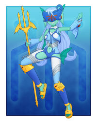 1girl absurdres daviddragonstar digimon digimon_(creature) female_focus fins frog_girl helmet highres monster_girl oridigi original ranamon solo rating:General score:1 user:Chaos11