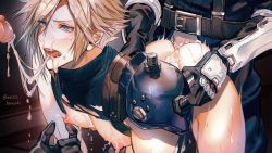  3boys anal blonde_hair blue_eyes cloud_strife cum cumdrip drooling fellatio final_fantasy group_sex helmet highres male_penetrated mask multiple_boys nipples oral sex sex_from_behind soldier spitroast tagme tongue weiss_(artist) yaoi  rating:Explicit score:110 user:harucho