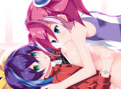 2girls bad_id bad_pixiv_id bare_shoulders blue_eyes blue_hair blush bow bracelet_girls breast_sucking breasts calcio grabbing grabbing_another&#039;s_breast green_eyes hair_bow highres hiiragi_yuzu incest large_breasts multicolored_hair multiple_girls nipples open_clothes pink_hair ponytail selfcest serena_(yu-gi-oh!) siblings sisters twintails two-tone_hair yu-gi-oh! yu-gi-oh!_arc-v yuri rating:Explicit score:38 user:danbooru
