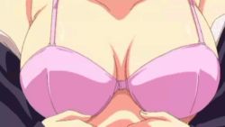 1girl animated animated_gif bouncing_breasts bra breasts close-up large_breasts lowres nipples open_bra pink_bra seikon_no_qwaser teresa_beria underwear undressing rating:Questionable score:58 user:AnonHater61