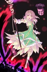1girl :o alternate_color alternate_costume bad_id bad_pixiv_id blonde_hair boots cropped_jacket doll dress elize_lutus frills full_body green_dress highres jewelry magic necklace okitsune_(okitsune-sama) serious short_hair tales_of_(series) tales_of_xillia teepo_(tales) thigh_boots thighhighs yellow_eyes rating:Sensitive score:4 user:danbooru