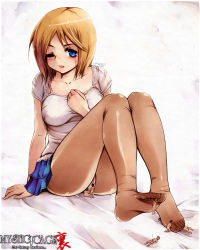 1girl blue_eyes blush brown_hair clothed_female_nude_male cum ejaculation english_text feet fingering giant giantess hand_on_another&#039;s_chest hand_on_own_chest highres male_masturbation masturbation messiah_cage mini_person miniboy nude one_eye_closed panties panties_under_pantyhose pantyhose pantyshot penis sitting skirt smelling solo_focus sweatdrop toes trample underwear upskirt wink rating:Explicit score:66 user:danbooru