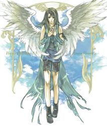  1990s_(style) angel_wings black_hair final_fantasy final_fantasy_viii long_hair rinoa_heartilly wings  rating:Sensitive score:16 user:Leonheart777