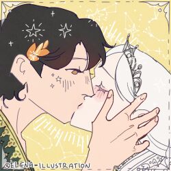 bad_tag black_clover couple hot husband_and_wife king kiss lovers noelle_silva queen royals yuno_(black_clover)