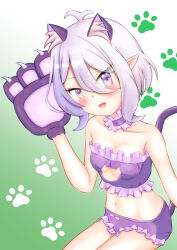  1girl animal_ears animal_hands breasts cat_ears cat_girl cat_tail female_focus highres kokkoro_(princess_connect!) loli looking_at_viewer princess_connect! small_breasts smile solo tail  rating:Sensitive score:10 user:OddPvP