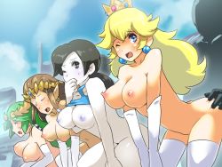 4boys 4girls ass ass_grab bent_over black_hair blonde_hair blue_eyes boris_(noborhys) bottomless bouncing_breasts breasts brown_hair clothes_lift colored_skin crossover crown crying doggystyle earrings elbow_gloves closed_eyes gloves green_hair grey_eyes group_sex jewelry kid_icarus kid_icarus_uprising large_breasts lineup long_hair mario_(series) moaning multiple_boys multiple_girls nintendo nipples nude one_eye_closed open_mouth orgy palutena pointy_ears ponytail princess princess_peach princess_zelda sex sex_from_behind shirt_lift super_mario_bros._1 super_smash_bros. sweat tank_top the_legend_of_zelda the_legend_of_zelda:_twilight_princess thighhighs tiara white_legwear white_skin wii_fit wii_fit_trainer wii_fit_trainer_(female) rating:Explicit score:313 user:dmysta3000