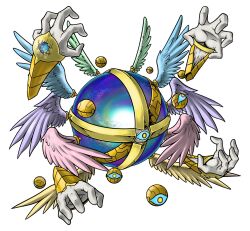  biblically_accurate_angel blue_sclera colored_sclera digimon digimon_(creature) highres original simple_background solo white_background wings yellow_eyes  rating:General score:1 user:Chaos11