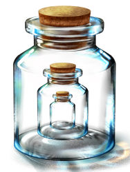 bottle_meme_(pixiv) cork glass in_container jar realistic recursive rating:Sensitive score:12 user:th8827