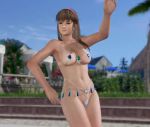 1girl 3d animated bikini bouncing_breasts breasts brown_hair dead_or_alive dead_or_alive_xtreme_3_fortune dead_or_alive_xtreme_beach_volleyball hairband hitomi_(doa) navel swimsuit tan tanline video video rating:Questionable score:47 user:Juni221