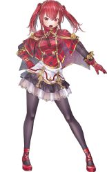  1girl atelier_(series) atelier_lydie_&amp;_suelle black_pantyhose full_body knees legs lucia_borthayre official_art pantyhose red_eyes red_hair solo transparent_background twintails yuugen  rating:Sensitive score:6 user:AGF-Antoine