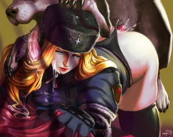  1girl animal_hands bestiality blonde_hair dog doggystyle drooling fur_hat hat highres kolin rough_sex sex sex_from_behind street_fighter street_fighter_v tears thighhighs xxx1320  rating:Explicit score:47 user:i_want_it_in_muh_mouth