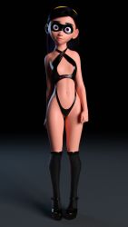  3d hddeviant heels highres monokini_swimsuit tagme the_incredibles violet_parr  rating:Questionable score:256 user:hddeviant