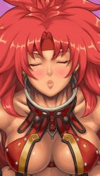  1girl breasts female_focus game_cg imminent_kiss large_breasts long_hair lowres queen&#039;s_blade queen&#039;s_gate_spiral_chaos red_hair risty_(queen&#039;s_blade) solo  rating:Sensitive score:30 user:eadi