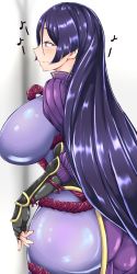  1girl ass bodysuit fate/grand_order fate_(series) hetero highres huge_ass minamoto_no_raikou_(fate) purple_hair  rating:Questionable score:35 user:danchoubu