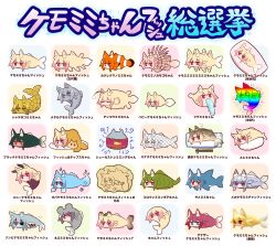  1girl 3d absurdres anglerfish animal animal_ear_fluff animal_ears animalization blonde_hair blue_hair brown_legwear can canned_food chopsticks clownfish coelacanth commentary_request fake_animal_ears fake_transparency fish fish_(food) fish_spitting_water food fossil fox_ears fox_tail ghost gold green_hair grey_hair hair_between_eyes highres hitodama kemomimi-chan_(naga_u) leaf leaf_on_head leotard lionfish meme mouse_ears naga_u no_animal_ears non-humanoid_robot objectification open_mouth original pacifier plate potato puffer_fish puffer_fish_vomiting_water_(meme) rabbit_ears raccoon_ears raccoon_tail rainbow_gradient red_eyes red_hair rice robot robot_animal robot_fish silver sparkle strapless strapless_leotard surstromming sushi tail translation_request triangular_headpiece v-shaped_eyebrows water wavy_mouth white_headwear zombie 