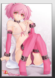  10s 1girl absurdres ankle_cuffs babydoll bad_id bad_pixiv_id breasts collar controller covered_erect_nipples feet full_body highres jewelry kaname_madoka leash lots_of_jewelry mahou_shoujo_madoka_magica mahou_shoujo_madoka_magica_(anime) medium_breasts nail_polish nipples oni-noboru panties pink_eyes pink_hair purple_panties remote_control revision see-through short_hair short_twintails solo soul_gem strap_slip thighhighs twintails underwear white_babydoll  rating:Questionable score:46 user:danbooru