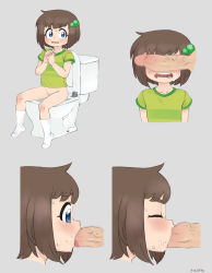  1girl artist_request black_hair blush bottomless censored closed_eyes collage disembodied_penis fellatio flat_chest freckles hair_ornament highres indie_virtual_youtuber lily_hopkins loli oral penis penis_awe penis_on_face penis_over_eyes simple_background sitting tagme toilet veins veiny_penis virtual_youtuber yokappa_(jokappa)  rating:Explicit score:377 user:ganso