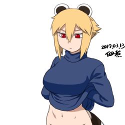 1girl animal_ears animated animated_gif araiguma-san blonde_hair bottomless bouncing_breasts breasts breasts_apart covered_erect_nipples dated female_pubic_hair hanging_breasts huge_breasts looking_down lowres navel no_panties original pubic_hair raccoon_ears raccoon_tail red_eyes removing_bra short_hair signature simple_background solo tail tsukudani_(coke-buta) undone_bra undressing open_bra white_background rating:Questionable score:146 user:danbooru