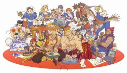 6+boys 6+girls ainu_clothes akuma_(street_fighter) arcade_stick area_(street_fighter) arm_wrap armor bayman_(doa) beads belt bird black_hair blonde_hair blue_dress blue_eyes board_game bodysuit book bow bracelet braid breasts brown_eyes brown_hair bun_cover capcom character_request chess chessboard china_dress chinese_clothes chun-li clover computer controller copyright_request corset cross_scar crossover dark-skinned_female dark-skinned_male dark_skin dead_or_alive dog_tags double_bun dougi dress eating exercising facial_hair fatal_fury fighting_game final_fight fingerless_gloves food game_controller geese_howard glasses gloves guilty_gear guilty_gear_strive hair_bun hair_slicked_back hakama halterneck handheld_game_console hat hat_with_ears hawk headband high_ponytail highres indian_style jacket japanese_armor japanese_clothes jewelry joystick kasumi_(doa) katana laptop large_breasts long_hair lucifero_(guilty_gear) mamahaha mishima_heihachi mouse_(computer) multiple_boys multiple_girls muscular muscular_male mustache nakoruru namco necklace open_clothes open_mouth open_vest pantyhose pelvic_curtain playing_games playstation_portable ponytail power_armor prayer_beads puffy_short_sleeves puffy_sleeves ramlethal_valentine red_bow red_eyes red_hair rolento samurai_spirits sarah_bryant sash scar sega short_hair short_sleeves shoulder_armor sidelocks sitting sleeveless smile sneer snk sode sol_badguy sophitia_alexandra soul_calibur spiked_bracelet spiked_hair spikes street_fighter street_fighter_ex_(series) suneate sunglasses sword tabi table takayuki_nakayama tecmo tekken thighhighs topknot topless_male tournament_bracket twin_braids twintails very_long_hair vest virtua_fighter wariza weapon weightlifting white_thighhighs widow&#039;s_peak yuki_akira