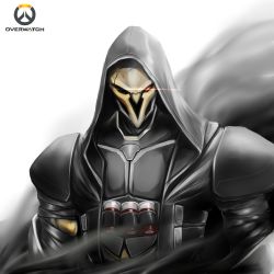 1boy absurdres highres male_focus mask overwatch overwatch_1 reaper_(overwatch) sgfreeeman solo tagme upper_body white_background  rating:Sensitive score:12 user:mayakorina