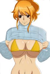  1girl artist_request highres nami_(one_piece) one_piece solo tagme  rating:Questionable score:2 user:Jpopi