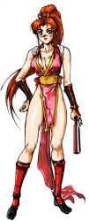  fatal_fury hand_fan obari_style ponytail retro_artstyle shiranui_mai snk the_king_of_fighters third-party_edit  rating:Sensitive score:13 user:Hellstinger