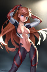 10s 1girl adapted_costume arm_behind_head armpits arms_up artist_name backlighting blue_eyes bodysuit breasts breasts_apart breasts_out brown_hair cameltoe cleft_of_venus collarbone contrapposto erotibot evangelion:_3.0_you_can_(not)_redo eyepatch floating_hair gloves gluteal_fold hair_between_eyes head_tilt headgear highres hip_focus legs_apart light light_particles long_hair looking_at_viewer medium_breasts navel neon_genesis_evangelion nipples parted_lips pilot_suit plugsuit puffy_nipples pussy pussy_peek rebuild_of_evangelion red_hair shiny_clothes shiny_skin skin_tight solo souryuu_asuka_langley standing tattoo toned uncensored very_long_hair rating:Explicit score:236 user:danbooru