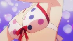  1girl animated animated_gif anime_screenshot bikini bokutachi_wa_benkyou_ga_dekinai bouncing_breasts breasts close-up large_breasts ogata_rizu screencap swimsuit  rating:Questionable score:24 user:ryoasuka666