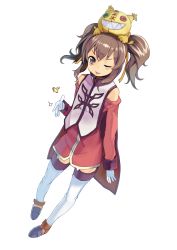 00s 1girl ;p anise_tatlin blush blush_stickers brown_eyes brown_hair detached_sleeves gloves highres looking_at_viewer one_eye_closed pigeon-toed shindou_kamichi shoes simple_background solo tales_of_(series) tales_of_the_abyss thighhighs tokunaga_(tales) tongue tongue_out twintails white_background white_gloves white_thighhighs zettai_ryouiki rating:Sensitive score:7 user:danbooru