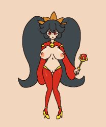 animated animated_gif ashley_(warioware) black_hair breast_expansion breasts cleft_of_venus huge_breasts large_breasts murabito-h nintendo nipples pussy red_eyes revealing_clothes reverse_outfit warioware rating:Explicit score:22 user:danbooru