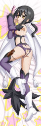 1girl anus ass black_hair blush boots breasts brown_eyes censored cleft_of_venus detached_sleeves dildo fate/kaleid_liner_prisma_illya fate_(series) hair_ornament highres loli long_hair lying miyu_edelfelt nipples pouch purple_thighhighs pussy sex_toy small_breasts solo thigh_pouch thighhighs third-party_edit tooo torn_clothes rating:Explicit score:66 user:danbooru