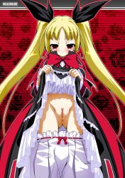 anus arc_system_works blazblue bloomers blush bow clothes_lift hair_bow livehouse loli no_panties pussy rachel_alucard red_eyes skirt skirt_lift uncensored underwear vampire rating:Explicit score:41 user:Morpheel4ever