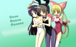  3girls aizawa_sakuya animal_ears rabbit_ears hayate_no_gotoku! highres multiple_girls saginomiya_isumi sanzen&#039;in_nagi tagme  rating:Sensitive score:18 user:whiptowel