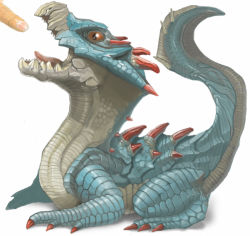  aged_down battery_(kdti) capcom denchi_(kdti) dragon horns lagiacrus monster_hunter_(series) no_humans red_eyes simple_background solo solo_focus white_background  rating:General score:15 user:danbooru