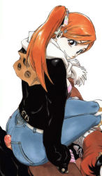  ass bleach buttjob buttjob_over_clothes clothed_female_nude_male denim erection hip_focus huge_ass inoue_orihime jeans nude orange_hair pants penis precum smile tight_clothes tight_pants wide_hips  rating:Explicit score:261 user:kuku211