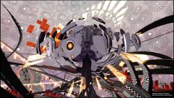  digimon digimon_story:_cyber_sleuth eater_(digimon) eater_eden eldritch_abomination energy extra_eyes game_screenshot glowing glowing_eyes highres monster official_art orb red_eyes tentacles yellow_eyes 