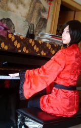  airbrushed chinese_text cosplay instrument photo_(medium) piano red_theme  rating:Questionable score:3 user:hntcboy