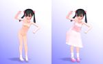  1girl 3d animated barefoot bent_over black_hair blush breasts dancing dress feet highres loli mary_janes mikumikudance_(medium) nipples nude petite pussy shoes siy_(siyu56jp) small_breasts socks solo split_screen tagme thighs twintails uncensored video  rating:Explicit score:121 user:zzu