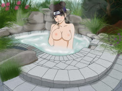 blush breasts large_breasts naruto nipples smile tenten_(naruto) tifa-bells water rating:Questionable score:50 user:Furio