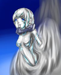 1girl aomatu_spaghe blue_background blue_eyes breasts drooling female_focus godzilla:_city_on_the_edge_of_battle godzilla:_planet_of_the_monsters godzilla:_the_planet_eater godzilla_(series) liquid_metal looking_at_viewer medium_breasts metal metal_breasts metal_girl metal_skin mouth_drool multicolored_background nanometal nude open_mouth polygon_pictures shiny_skin short_hair silver_hair solo solo_focus stuck tani_yuko toho transformation transformation wide_hips rating:Questionable score:3 user:Hunterman121