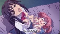  2girls ahegao animated animated_gif bed bouncing_breasts breasts breasts_squeezed_together censored english_text futa_with_female futanari grabbing grabbing_another&#039;s_breast incest kana_(koakuma_kanojo) koakuma_kanojo large_breasts long_hair mai_(koakuma_kanojo) multiple_girls naughty_face nipples paizuri penis puffy_nipples purple_hair red_hair shiny_skin short_twintails siblings sisters straddling straddling_paizuri subtitled surprised sweat tongue twintails  rating:Explicit score:186 user:softfang