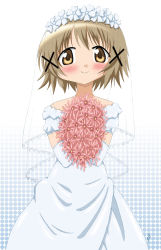  blush dress flower hidamari_sketch highres vzmk2 wedding_dress yuno_(hidamari_sketch)  rating:Sensitive score:19 user:Cron