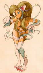 1girl alternate_color animal_ears animal_hands bengus bent_over big_hair blonde_hair blue_eyes blue_hair breasts capcom cat_ears cat_paws cat_tail claws felicia_(vampire) fur hand_on_own_hip highres large_breasts light_smile long_hair looking_away marvel marvel_vs._capcom marvel_vs._capcom_2 matching_hair/eyes official_art paw_pose sidelocks simple_background slit_pupils smile solo standing tail vampire_(game) rating:Sensitive score:11 user:danbooru